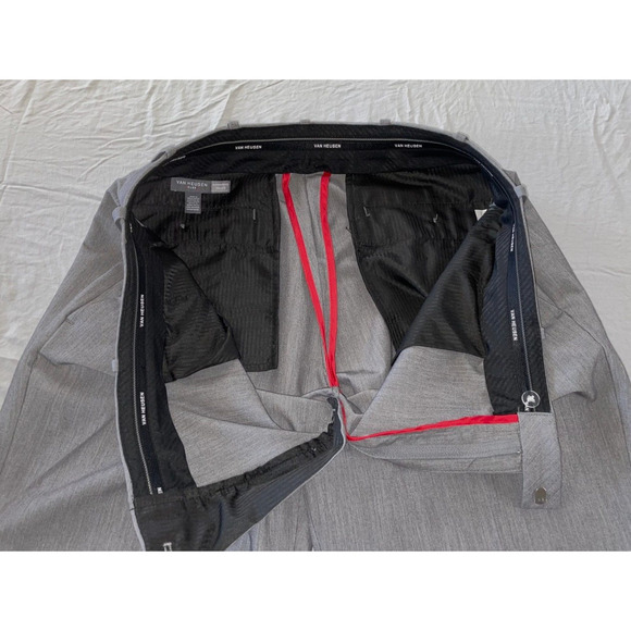 Van Heusen Straight Fit Flex Washable Microfiber Dress Pants, Slacks. 38X28, EUC - Picture 7 of 9